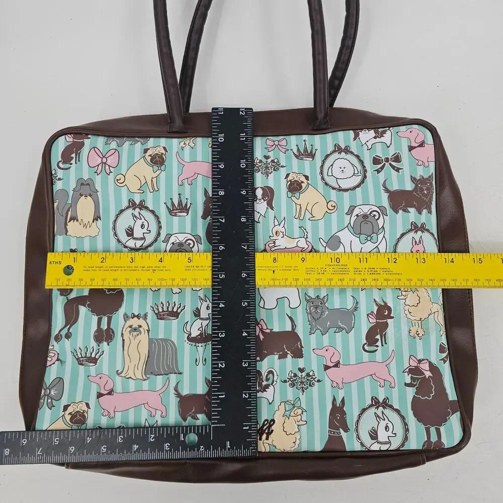 Doggy Boudoir Laptop Bag by Claudette Barjoud Miss Fluff Stripped Bougie 13x11
